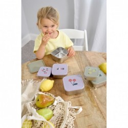 Lässig Snackbox Edelstahl 3er Set Zitron