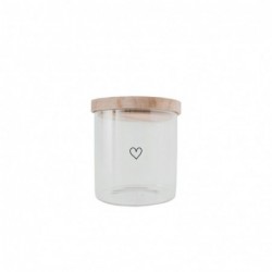 Eulenschnitt Vorratsglas Herz 13 cm schw