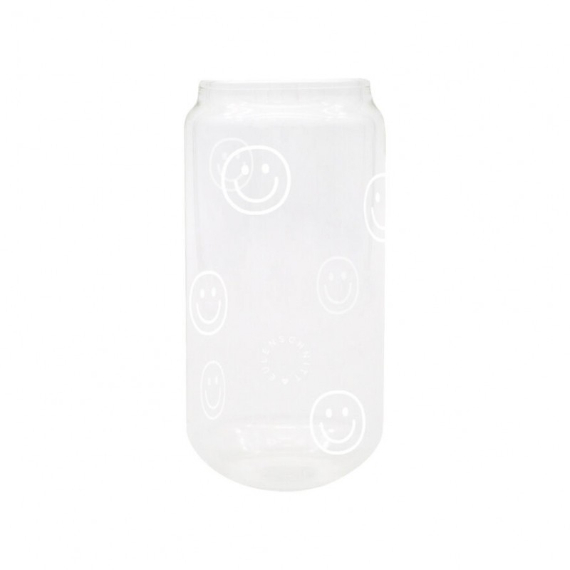 Eulenschnitt hohes Trinkglas Smilys