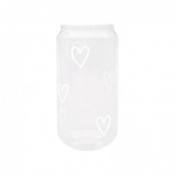 Eulenschnitt hohes Trinkglas Herzen