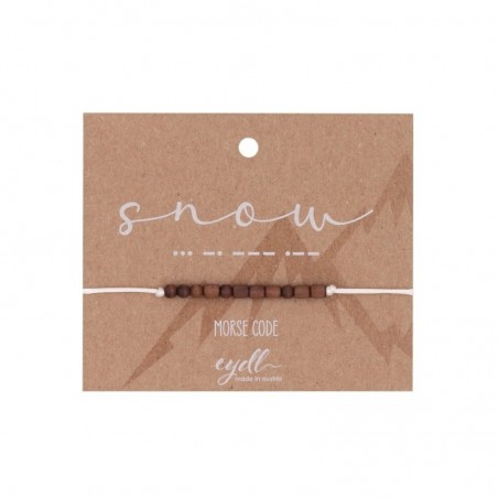 Eydl Morse Armband Nuss Snow grau