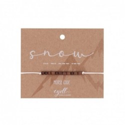 Eydl Morse Armband Nuss Snow grau