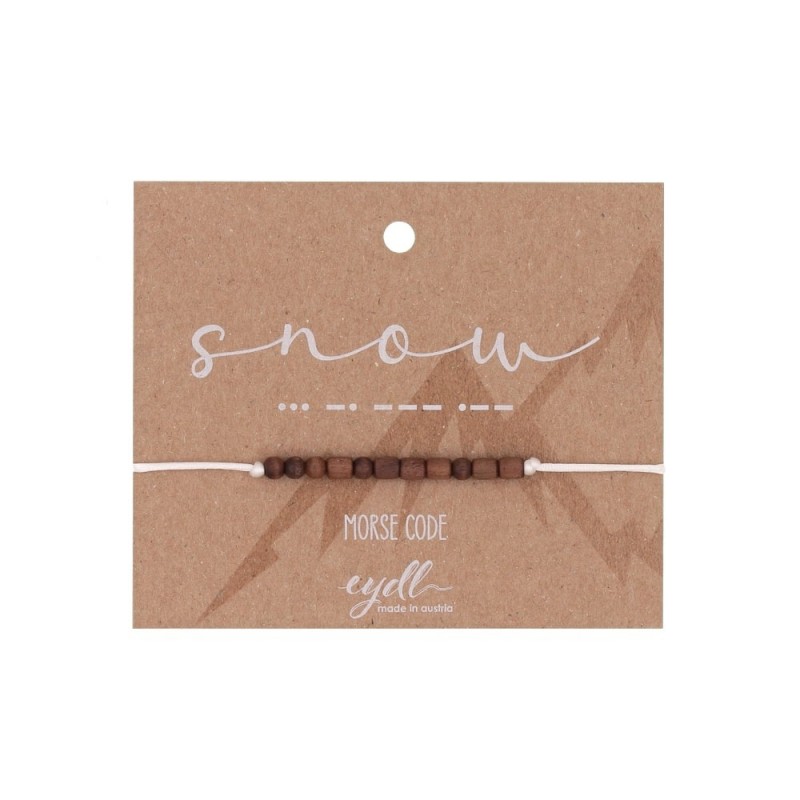 Eydl Morse Armband Nuss Snow grau
