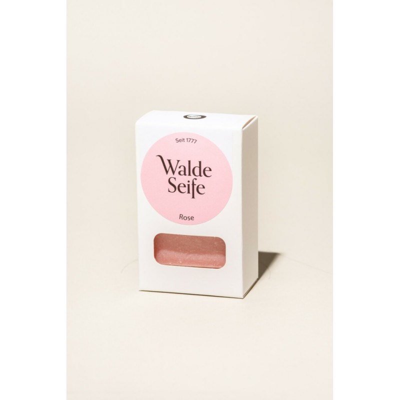 Walde Seife 100g handg. Rose mit Blüten