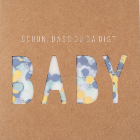 Räder Karte XL Konfetti Hello Baby