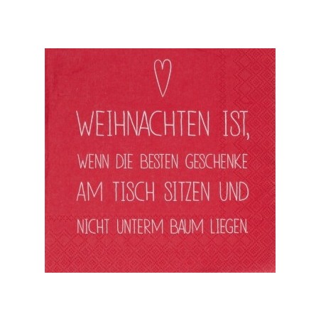 Räder Dinning Serviette Weihnachten ist